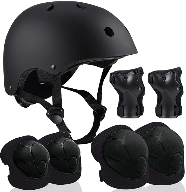 Adjustable Helmet for Ages 5-16 Kids Toddler Boys Girls Youth Protective Gear with Elbow Knee Wrist Pads for