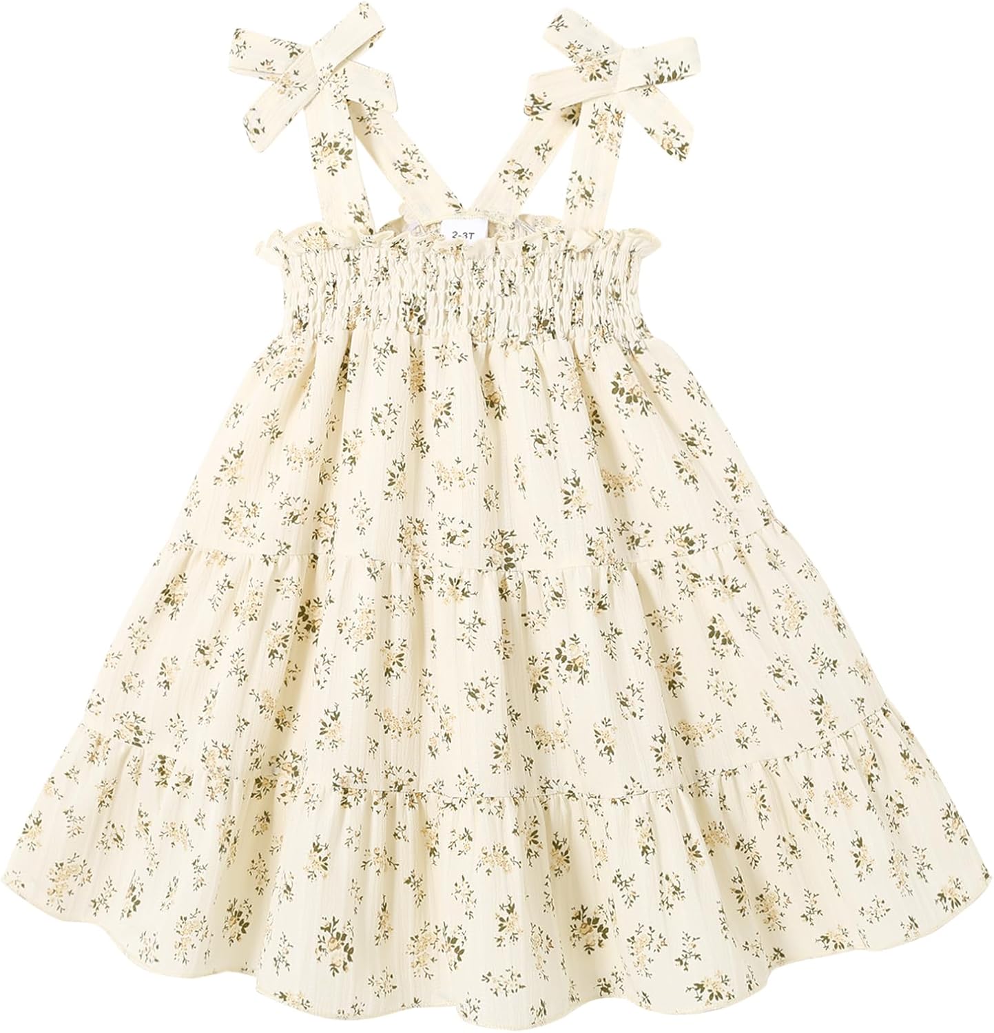 HAPPYMA Toddler Girl Summer Dress Boho Floral Sleeveless Dresses Girls Beach Princess Sundress Baby Outfits