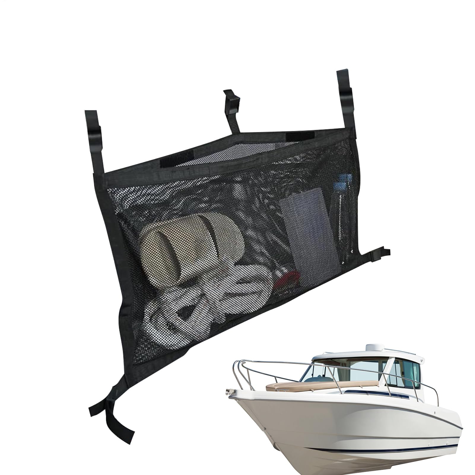 Sac de Rangement pour Bateau Leaning Post - Organiseur de Console de siège Durable et étanche, Porte-matériel Haut de Gamme | Range-amarre Polyvalent, appâts, Ligne et équipement de sécuri