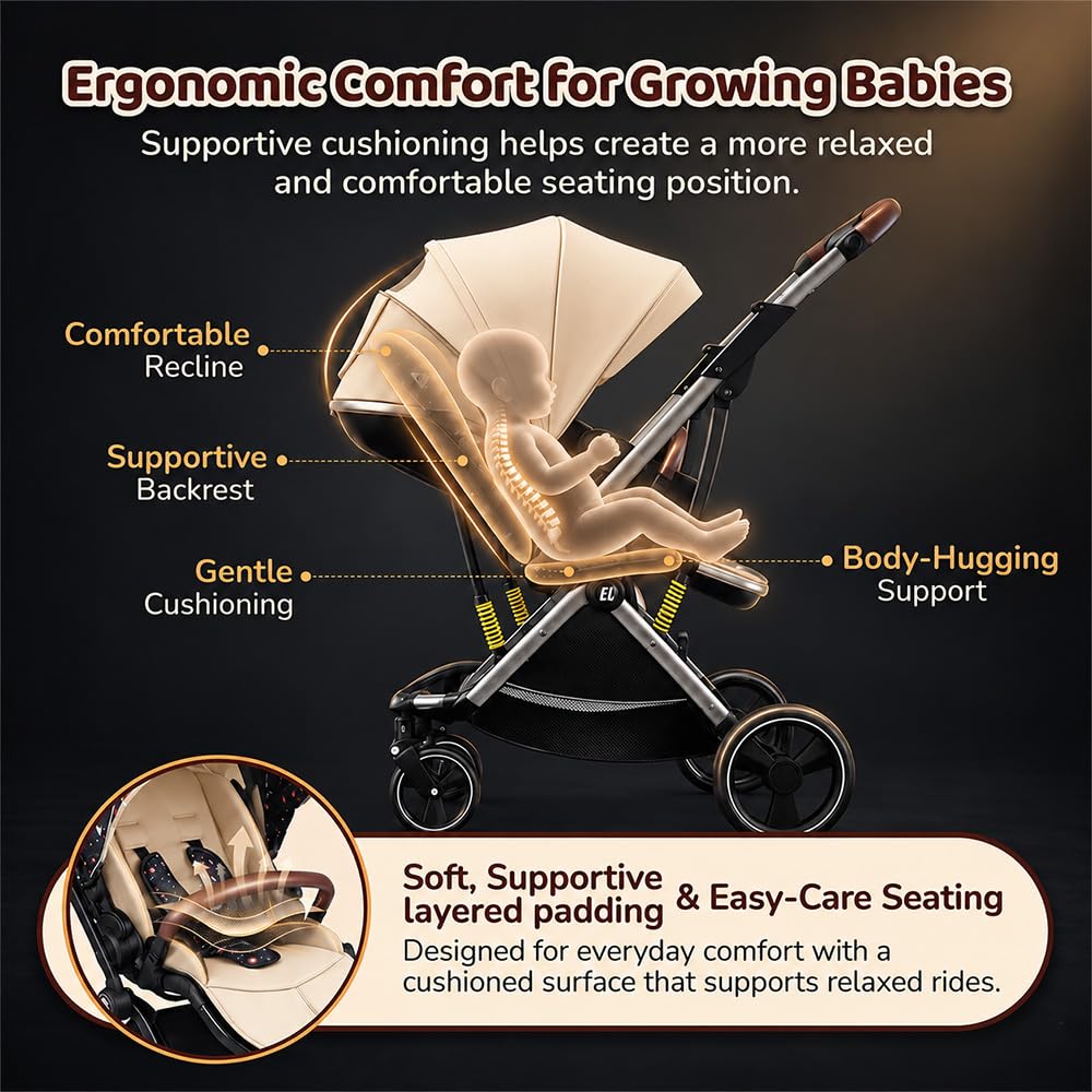 StarAndDaisy Coballe Stroller - Lightweight & Travel Friendly -5