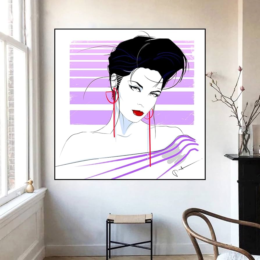 Amazon.co.jp: Patrick Nagelパトリック・ナゲル女性絵画インテリア