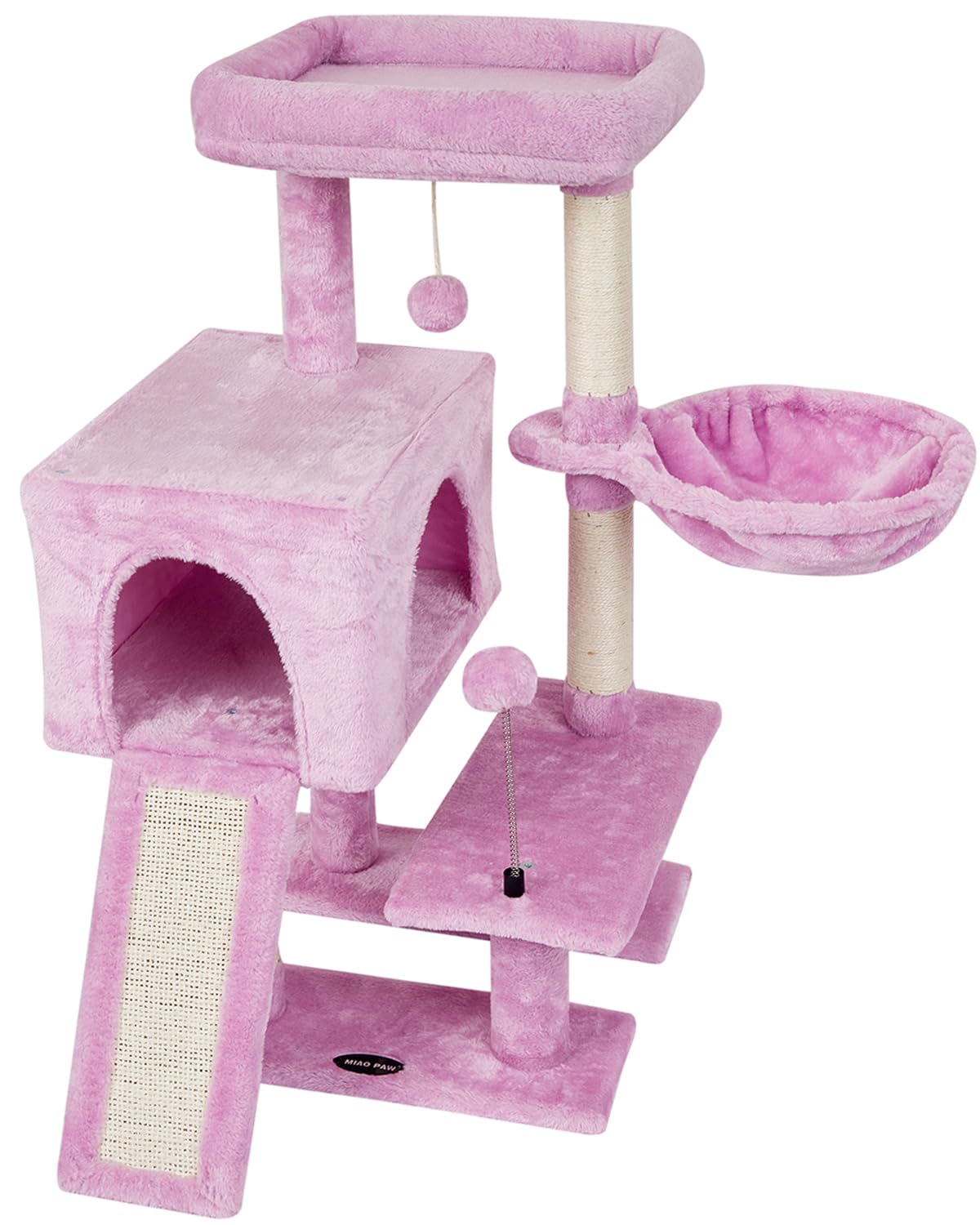 MIAO PAW Cute Cat Tree Cat Tower for Indoor Condo with Sisal Scratching Posts Jump Platform Furniture Activity Center Play House Bed Fashion Design