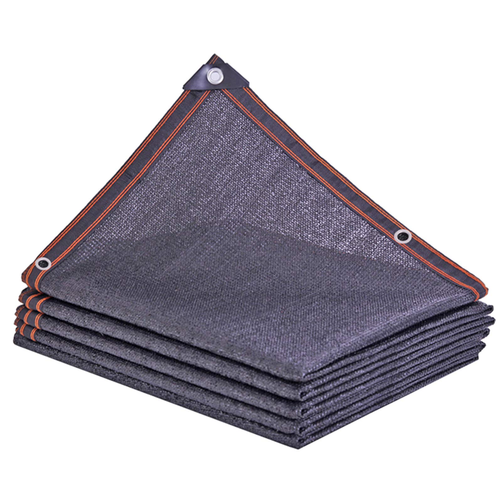 Malla Sombreadora Sun Net de 6 Pines,Solar Sombra Paño,Toldo Vela de Sombra Negra,Malla de Ocultación Anti-Âge,para Exteriores,Patio Trasero,Jardín,Granero,con Ojales (7x10m)