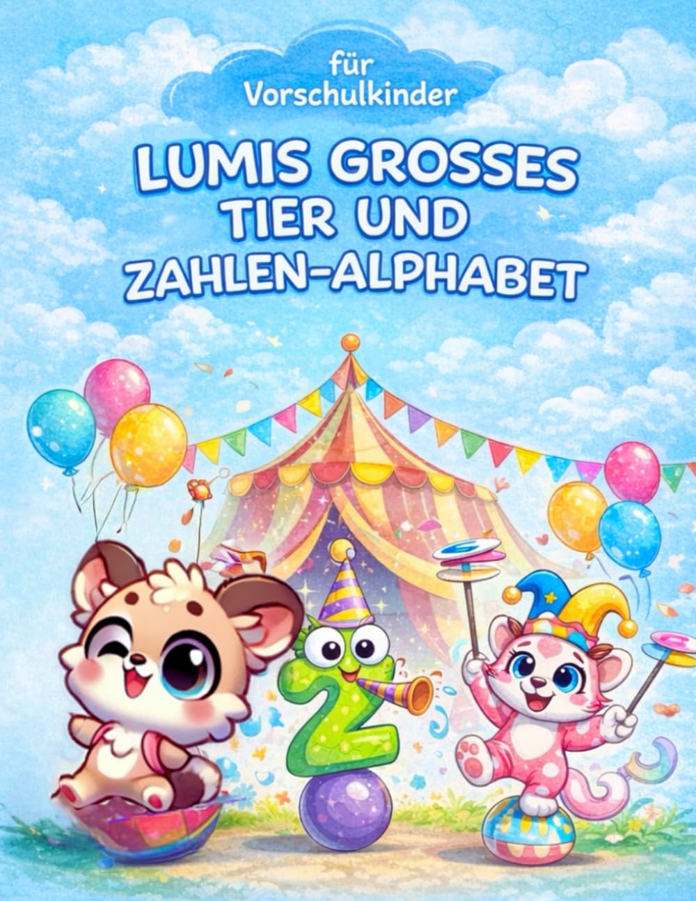 Lumis großes Tier und Zahlen -Alphabet: Lern und Malspaß