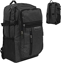 RYANAIR 40x20x25cm Carry On Underseat Cabin Backpack - Airline Approved Travel Rucksack - Approved for EasyJet, Jet2, RyanrAir, Virgin Atlantic, KLM (Black)
