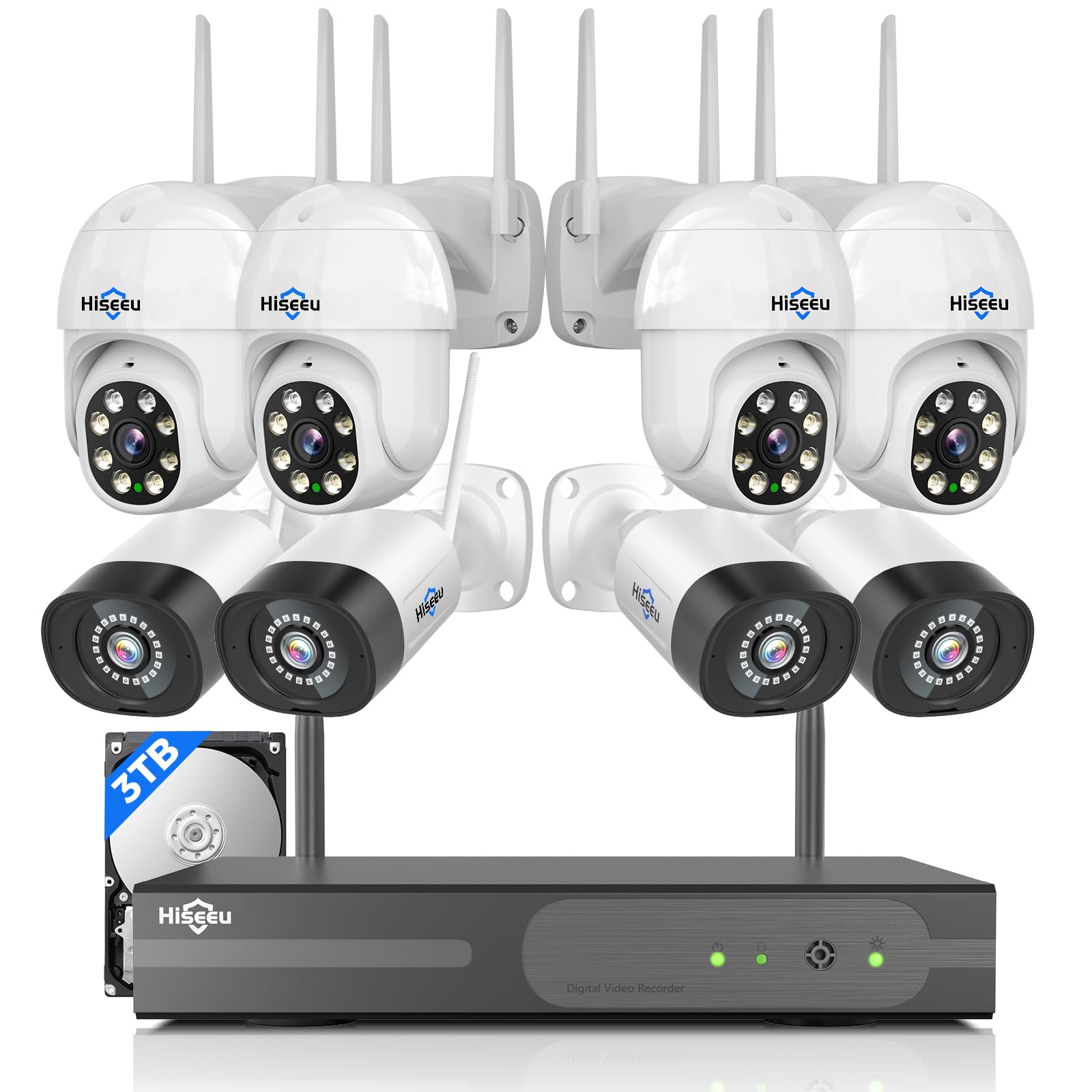Amazon.com: Hiseeu 5MP Wireless Security Camera System, 8PCS PTZ