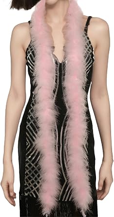 72" Long Fluffy Marabou Feather Boa for Women DIY Craft Home Decor 22g