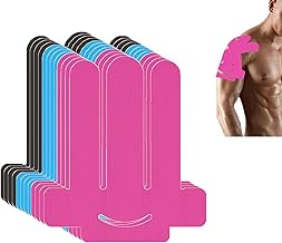 ANAMPION Kinesiotape, 12pcs Kinesiology Tape for Shoulders, Adhesive Neuromuscular Bandage, Elastic, Waterproof, Kinesiology Tape for Muscle Pain Relief, Kinesiological Bandage