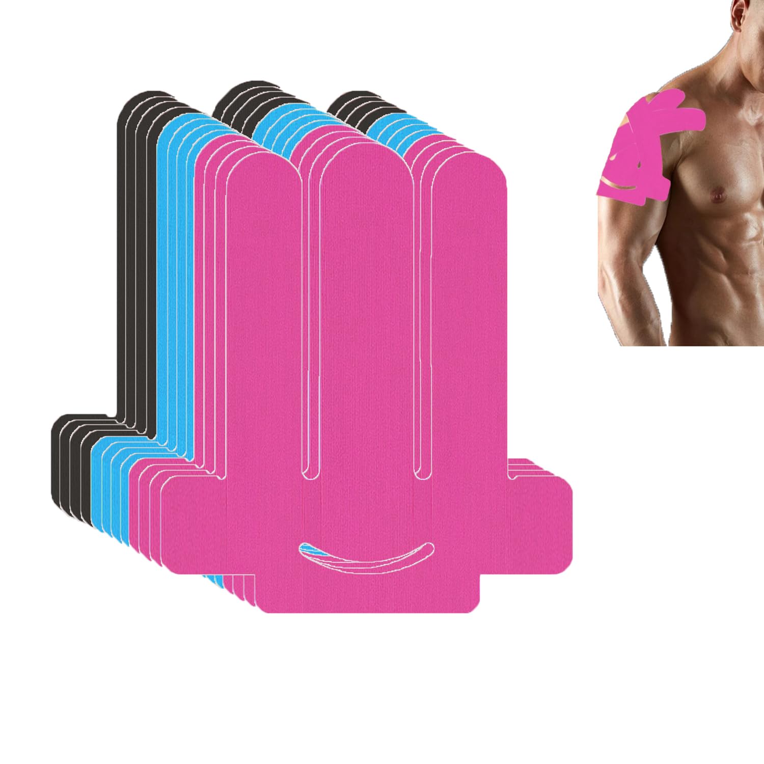 Nastri Kinesiologici Per Ginocchia, Nastri Sportivi Adesivi Traspiranti Pretagliati Impermeabili Per Caviglia Palestra Fitness Corsa E Tennis~p144600888