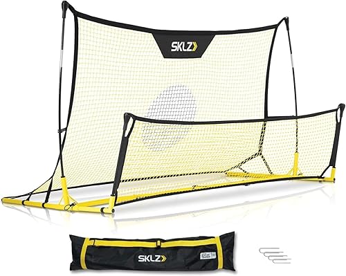 Miniatura 4 de SKLZ Quickster Entrenador de fútbol – Rebotador de pelota de doble cara para pasar, recibir y practicar atrapamiento – Red de rebote grande