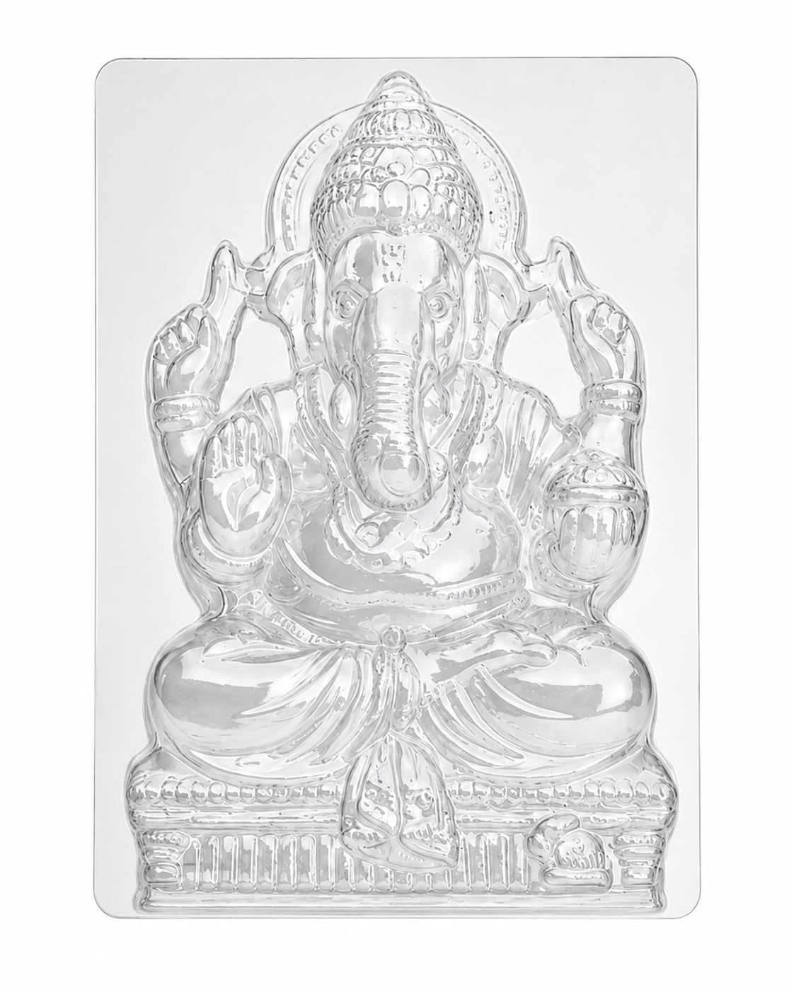 Ganesha Idol Making Mould Using Shadu Mati, Terracotta Clay | Reusable Transparent Mould, Made with Ecofriendly PET Material (Pack of 1, Ganesh Mold)-image-12
