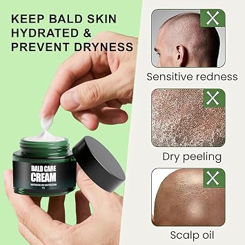 2PCS Mattifying Bald Head Cream, Bald Head Moisturiser for Men