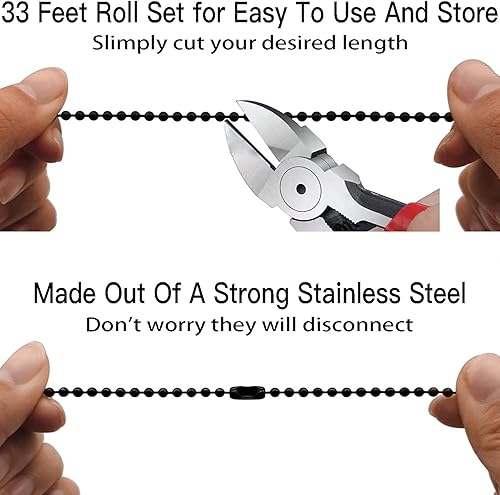 Miniatura 88 de Jishi Cadena de serpiente de oro de 33 pies de 0.047 in, cadenas para hacer joyas, collares, pulseras, suministros de joyería, hallazgos – Rollo