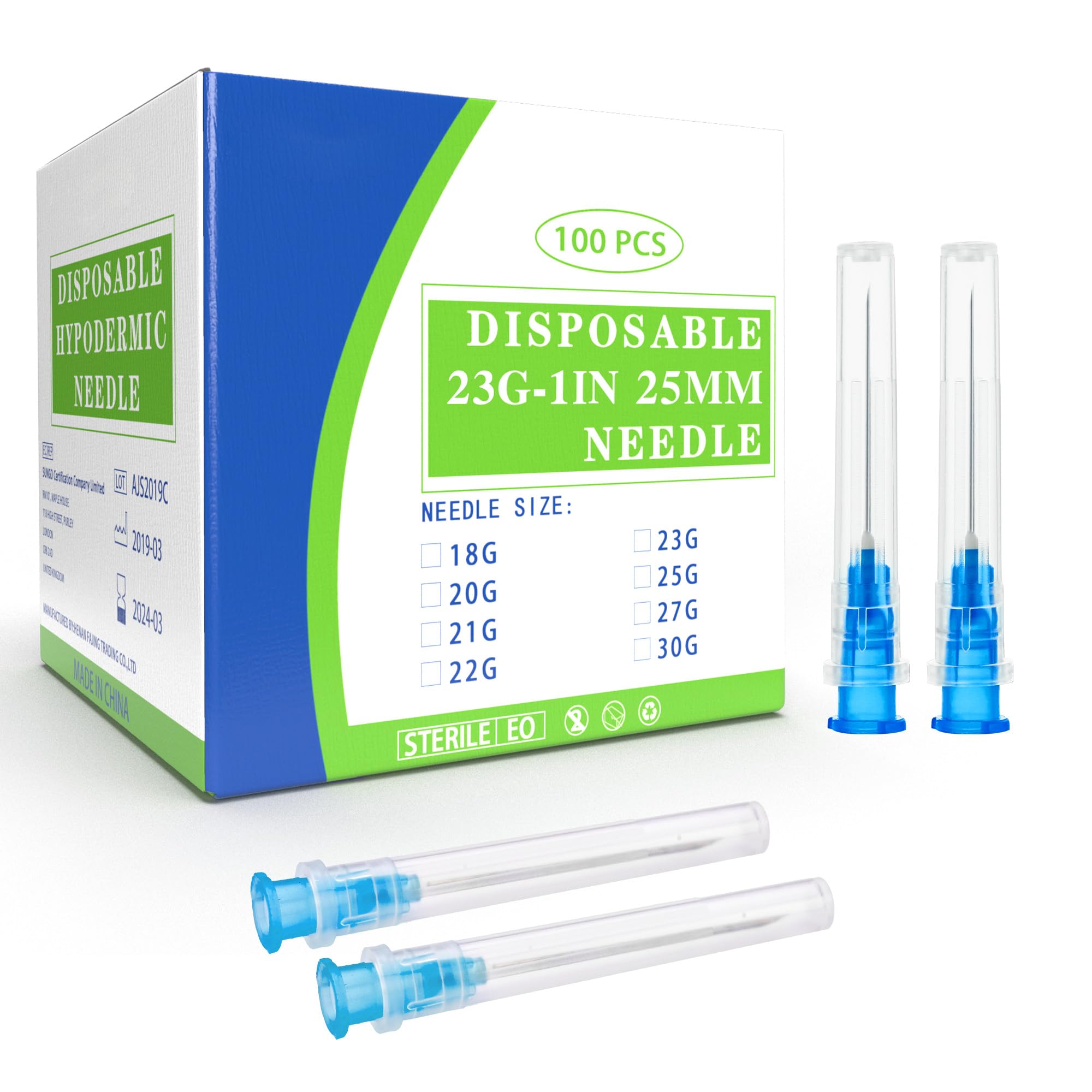 Disposable Needles - 100 Pack Luer Lock -13