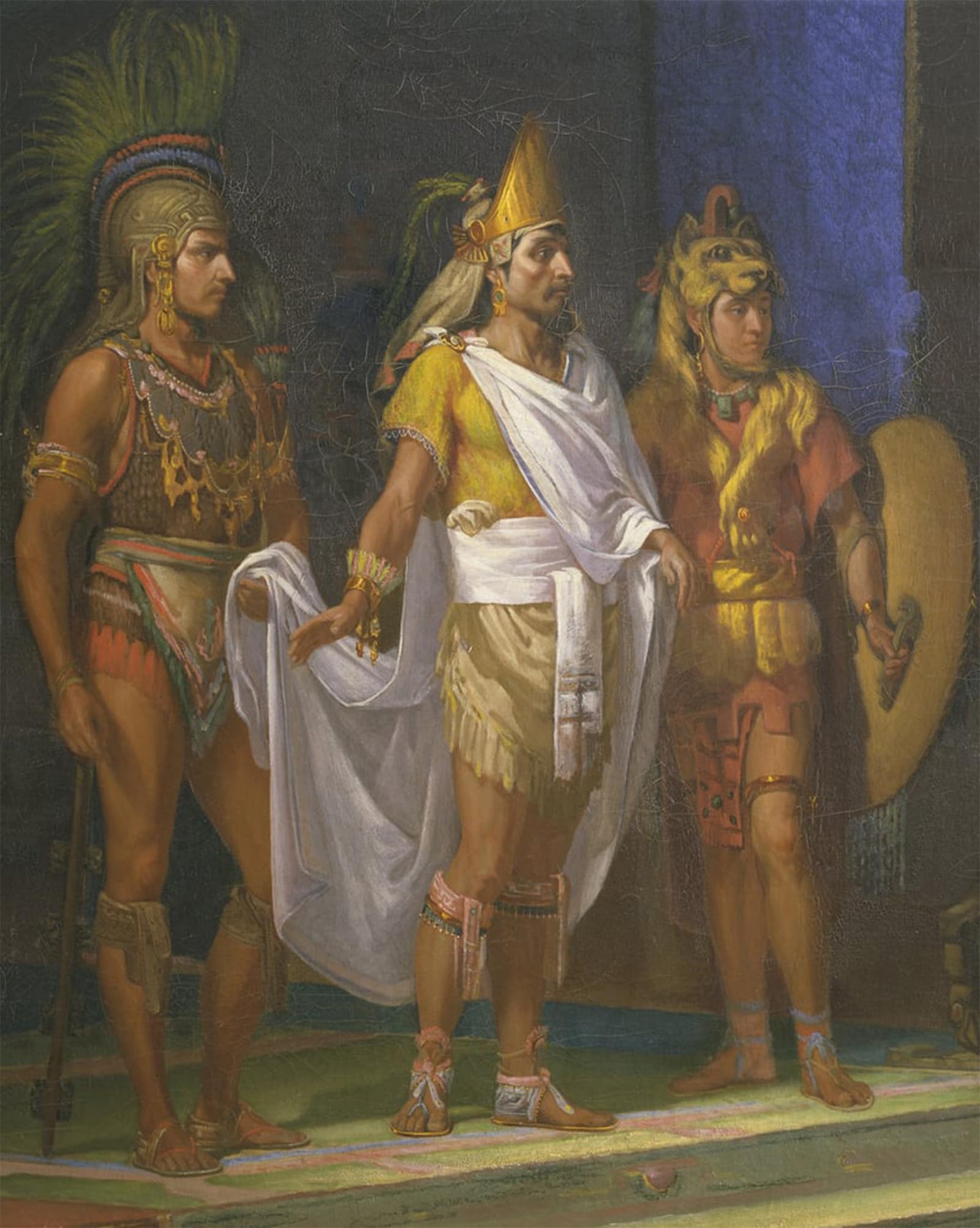 POSTERIIk Famous Modern Artwork Art Mural Emperor Montezuma Ii by Juan Ortega Oil Paintings Pictures for Home Decor 60x90cm