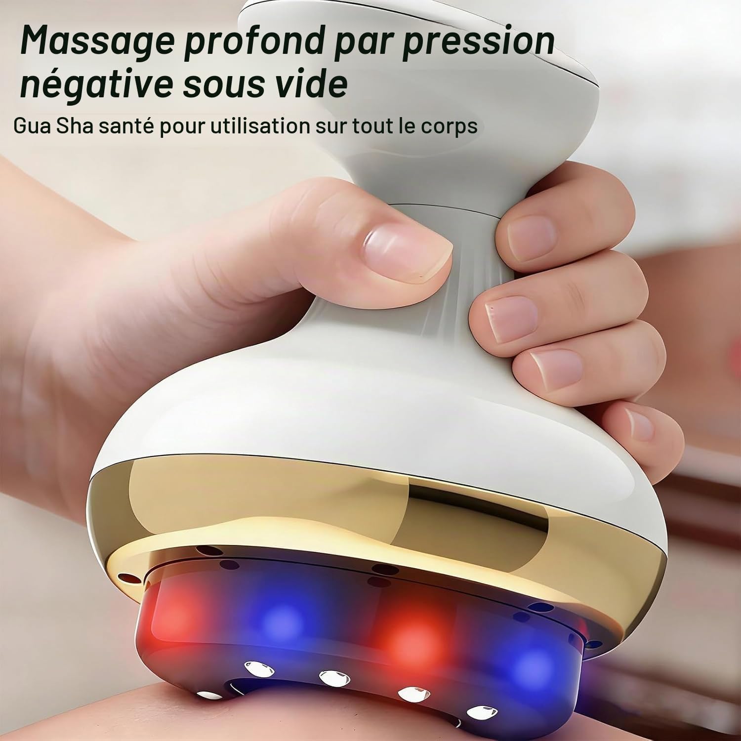 Appareil De Massage 4-En-1 Contre La Cellulite,Masseur Anti Cellulite électrique à Ventouse,9 Niveaux De Chauffage,9 Niveaux D'aspiration,Raffermissement Pour Visage,Ventre,Jambes,Bras (A)