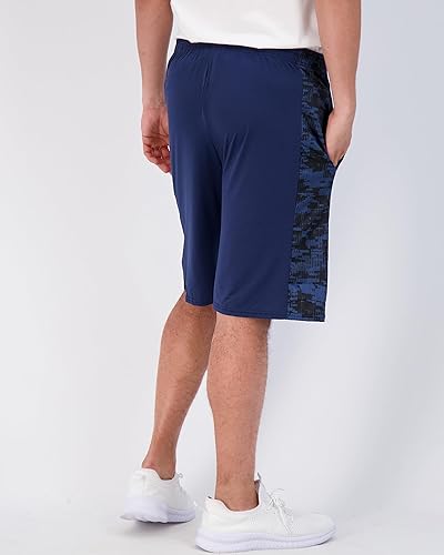 Miniatura 3 de Real Essentials - Paquete de 5 shorts deportivos para hombre, shorts de rendimiento deportivo con tela Dry-Fit resistentes al sudor