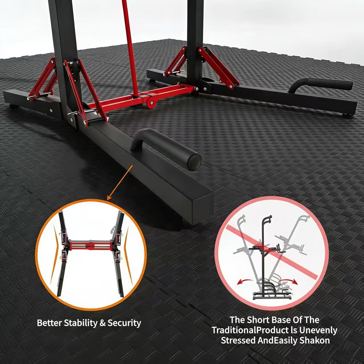 ONETWOFIT klimmzugstange freistehend pull up bar faltbar power tower | multifunktionale höhenverstellbare Klimmzug-und Dip-Station für Für Fitnessstudios und Heimtrainings,max 270kg