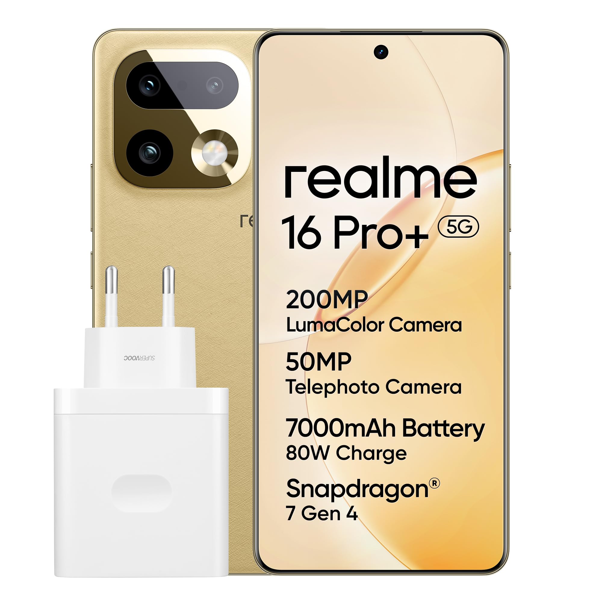 smartphone realme 16 pro+ 12gb 512gb gold