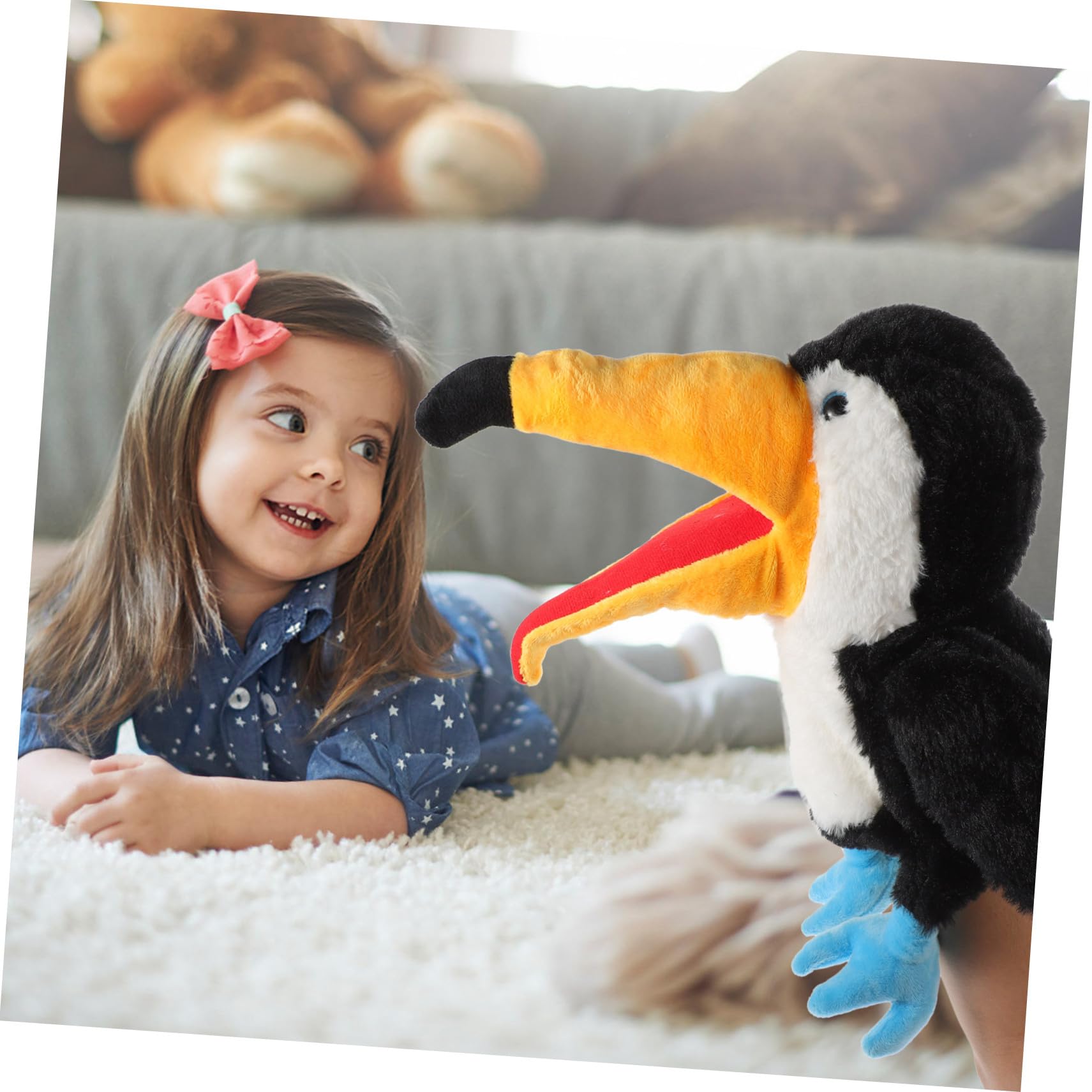 Marioneta de Mano de Peluche de Pájaro Adorables para Niños Tamaño Único Interactiva para Contar Historias Juego Educativo Creativo para Teatro y Diversión Familiar