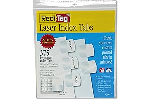 redi tag Laser Index Tabs: Indestructible Reference Markers for Quick and Easy File Organization