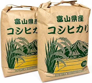 富山産 コシヒカリ 令和7年産 10kg 精米 お米 (5kgx2袋) 冷めても美味しい 米 精米ほやほやのお米