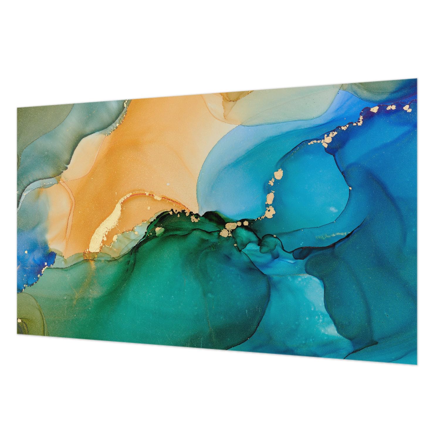 Papier peint intissé 416x254 cm vagues colorées pour mur salon