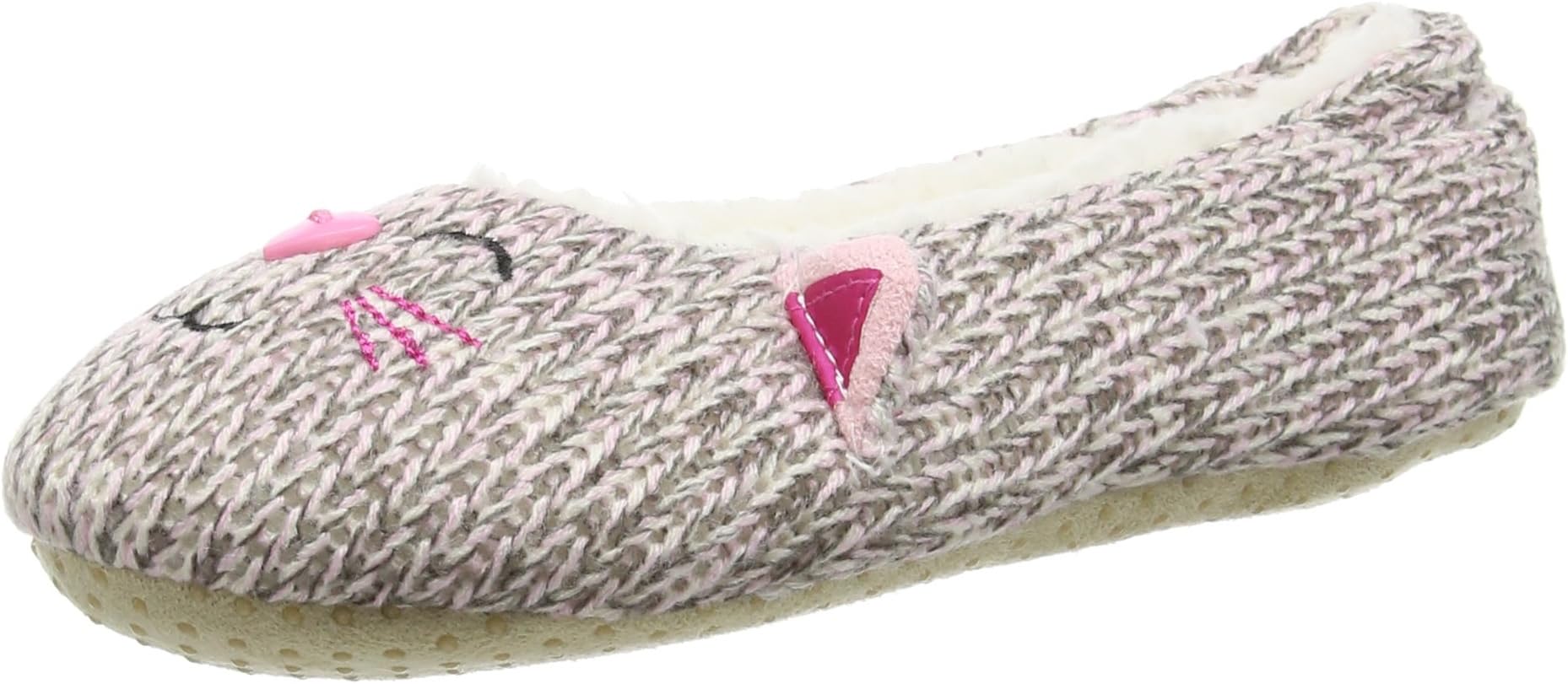Eaze by Spot on Cat Face Waffle Ballerina, Women's Slippers