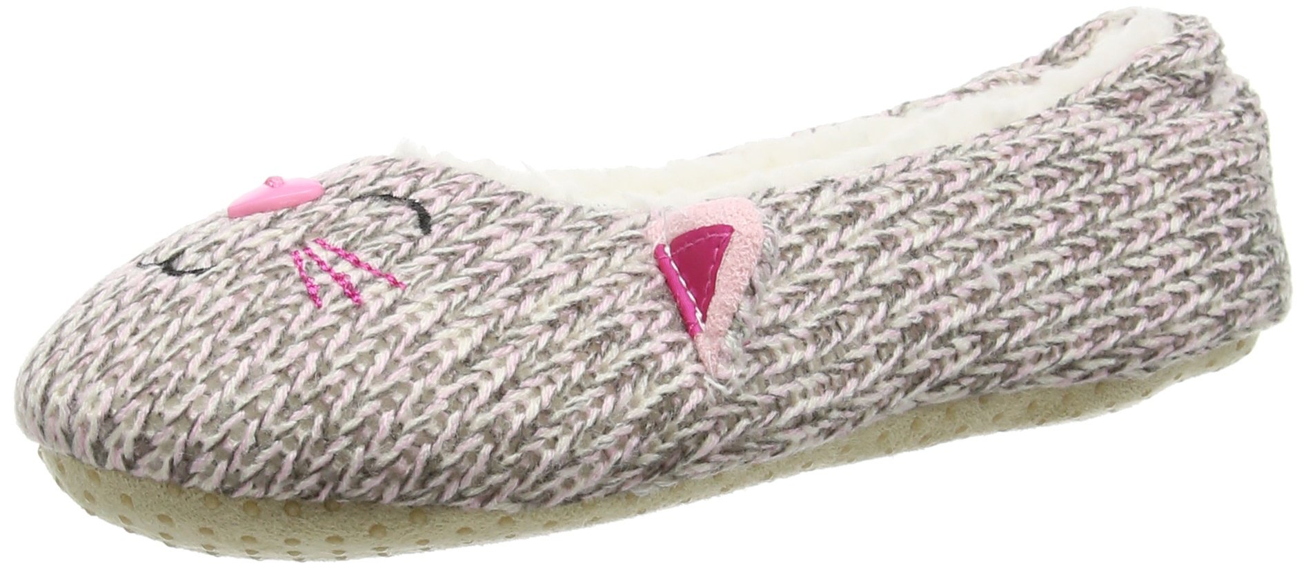 Eaze by Spot on Cat Face Waffle Ballerina, Women's Slippers