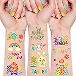 Waterproof Easter Temporary Tattoos 252+PCS - 36sheets Fake Tattoo for Kids Party Supplies, Goodie Basket Stuffers Favors Decoration Arts and Crafts for Boys or Girls 6 7 8 9 10 11 12 years old