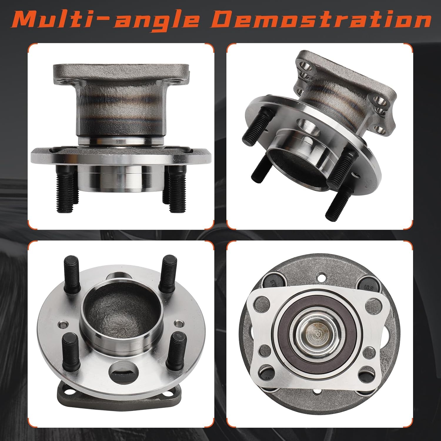 [Set of 2] DRIVESTAR 512490 Rear Wheel Bearing Hub Assembly fits for Ford Fiesta 2011 2012 2013 2014-2018 FWD 4 Lugs