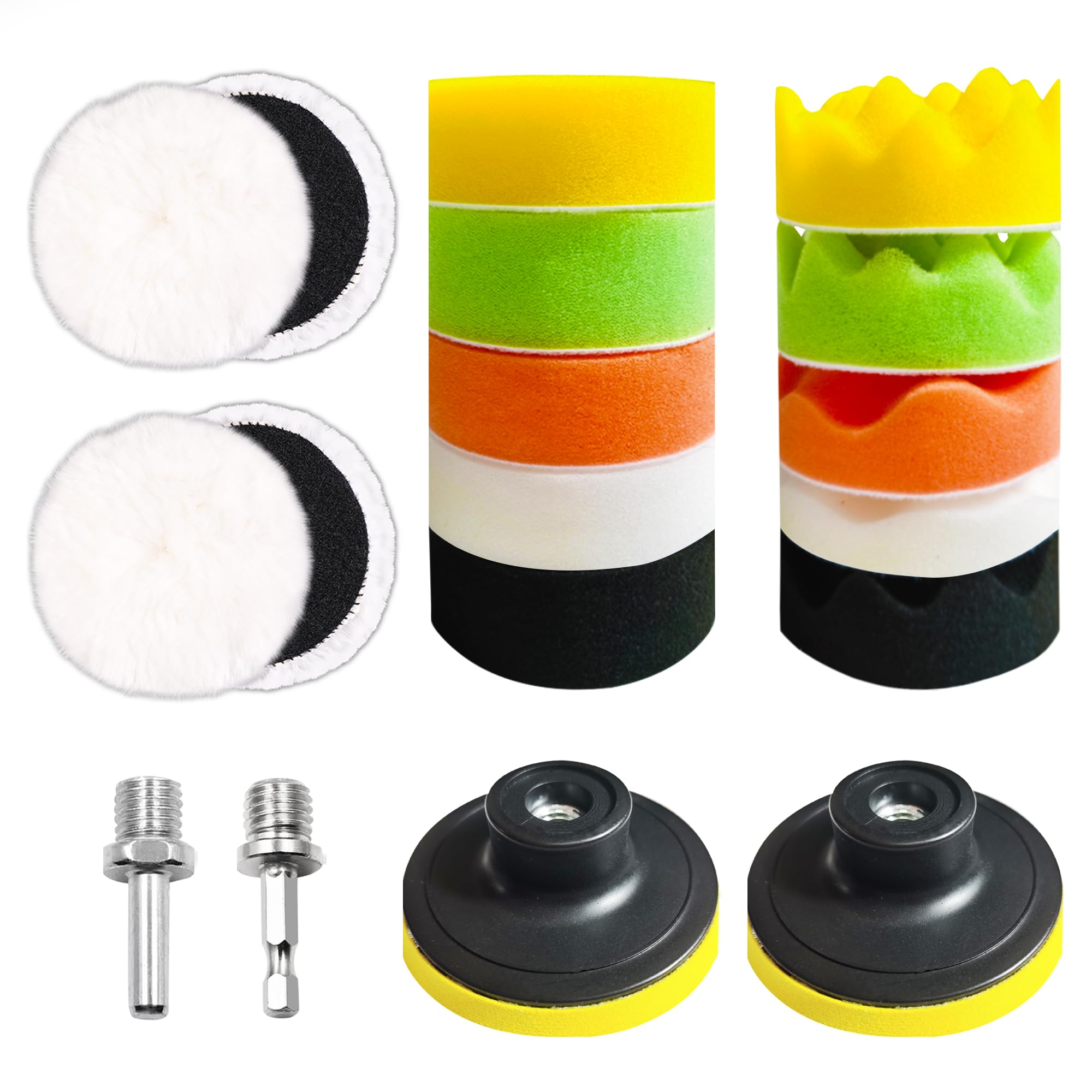 11 Pièces Éponges de Polissage 80mm Pad Polissage Tampon de Polissage