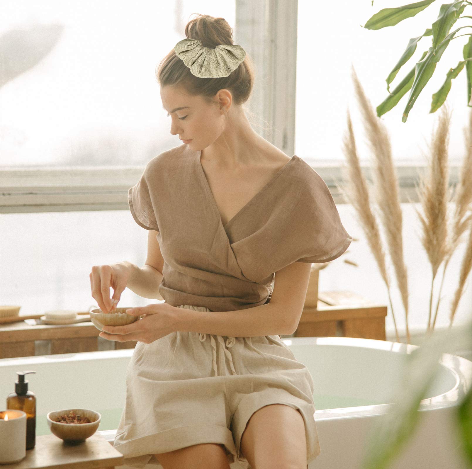 Amazon | オーバーサイズ ドライシュシュ ビッグヘアドライタオル