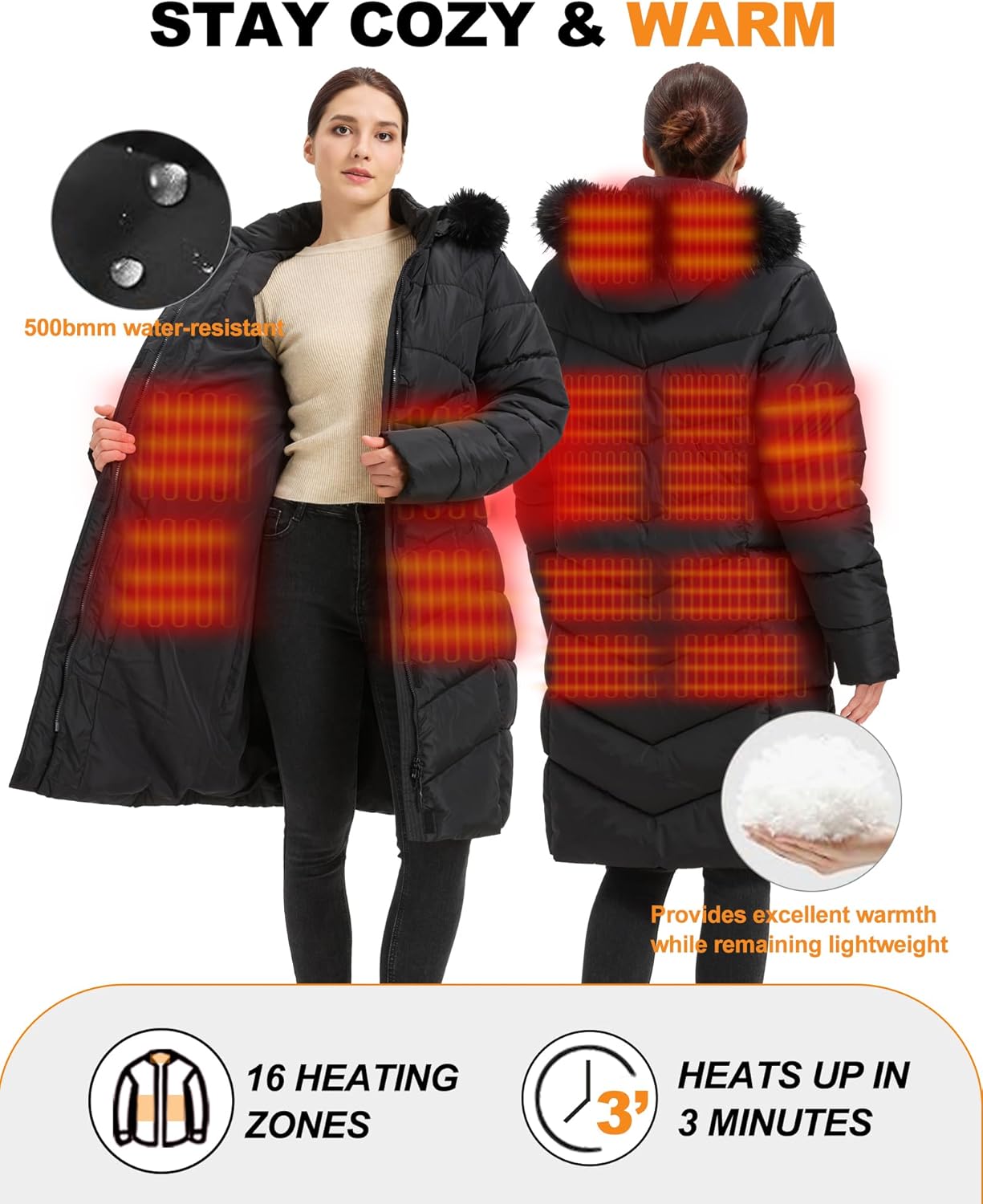 Women's Long Winter Coats for Women Women's Winter Jacket Coat - Image 5