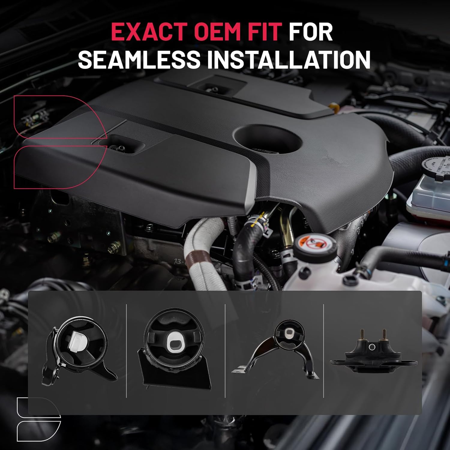 BDFHYK 4PCS Engine Motor and Trans Mounts Compatible with Chrysler 200 2011-2014 V6 3.6L,Compatible with Dodge Journey/Avenger 2011-2019 V6 3.6L Replace 3274 A5551 GP3274 EM4113 68092895AA