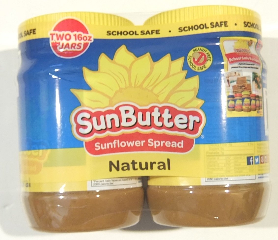 Sunbutter Sunflower Seed Spread, Natural, 16 oz (Pack of 2)