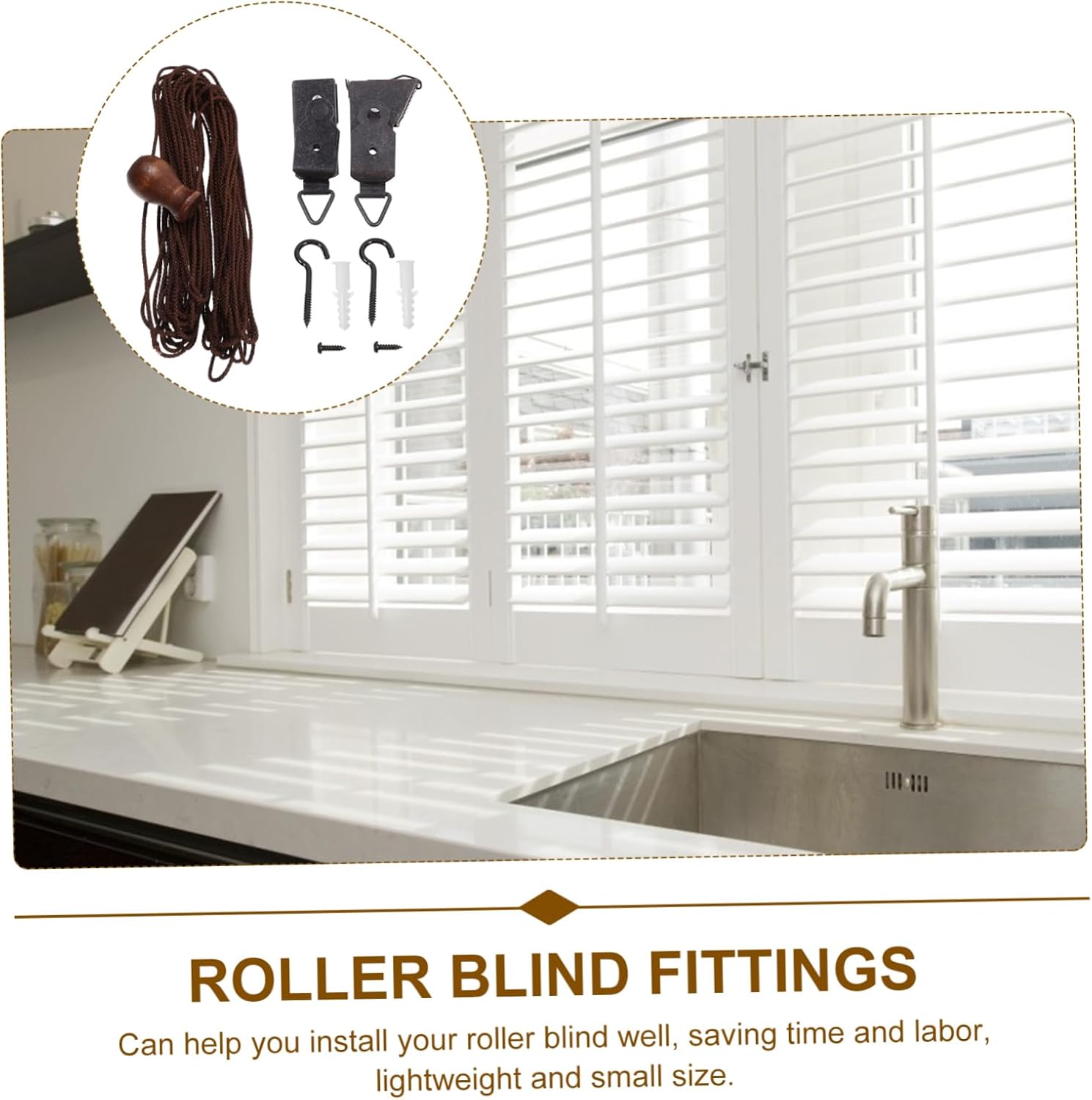 5sets Roller Blind Curtain Accessories Fittings for Window Blinds Replacement Repair Sturdy Parts for Easy Installation for Home Outdoor Use