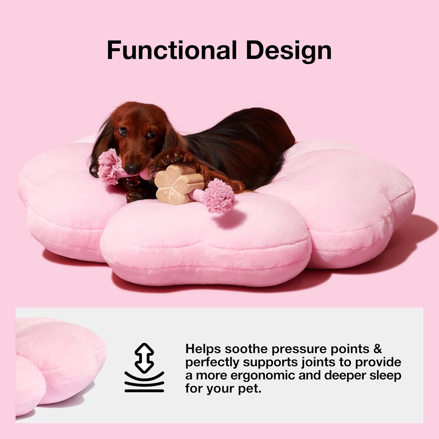review VETRESKA Dog Beds for Small Dogs - Round Cat Beds for Indoor Cats, Washable Pet Bed Bolster for Puppy and Kitten, Cute Sakura Plush Dog Cushion, 26 Inches Cherry Blossom