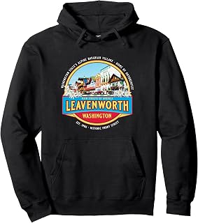 Historic Leavenworth Washington Bavarian Village Souvenir Pullover Hoodie