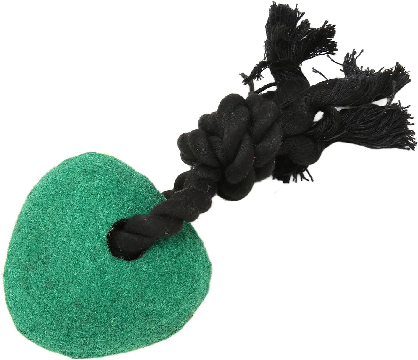 Interactive Heart-Shaped Felt Dog Chew Toy for Teeth Cleaning and Fun, Squeaky Pet Teething Toy