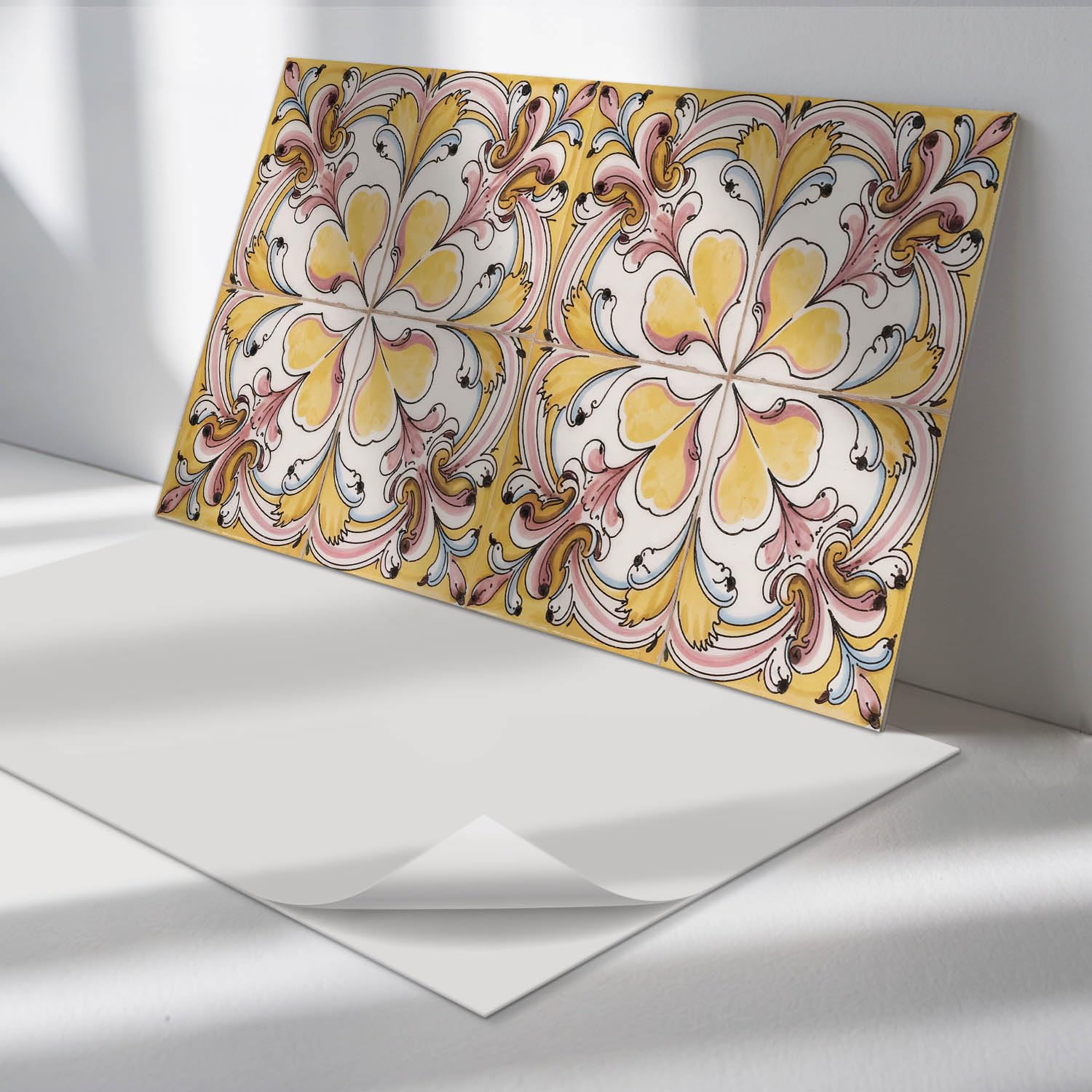 Panneaux fixation murale rapide 60x30 cm vinyle imperméable floral
