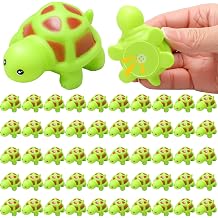 50 Pcs Mini Rubber Turtle Baby Bath Toy Light Green Floating Squeaky Sea Turtle Bath Toy Mini Rubber Sea Turtle Water Toys Tiny Turtle Screaming Sound Rubbe-r for Shower Summer Beach Decor