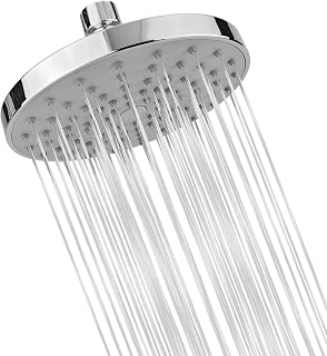 Round Rain Shower - Markcco Round High Pressure Shower Made of ABS Material - Comfortable Shower Experience, Even though The Water Pressure is Low - Can Be Installed on the Wall or Ceiling