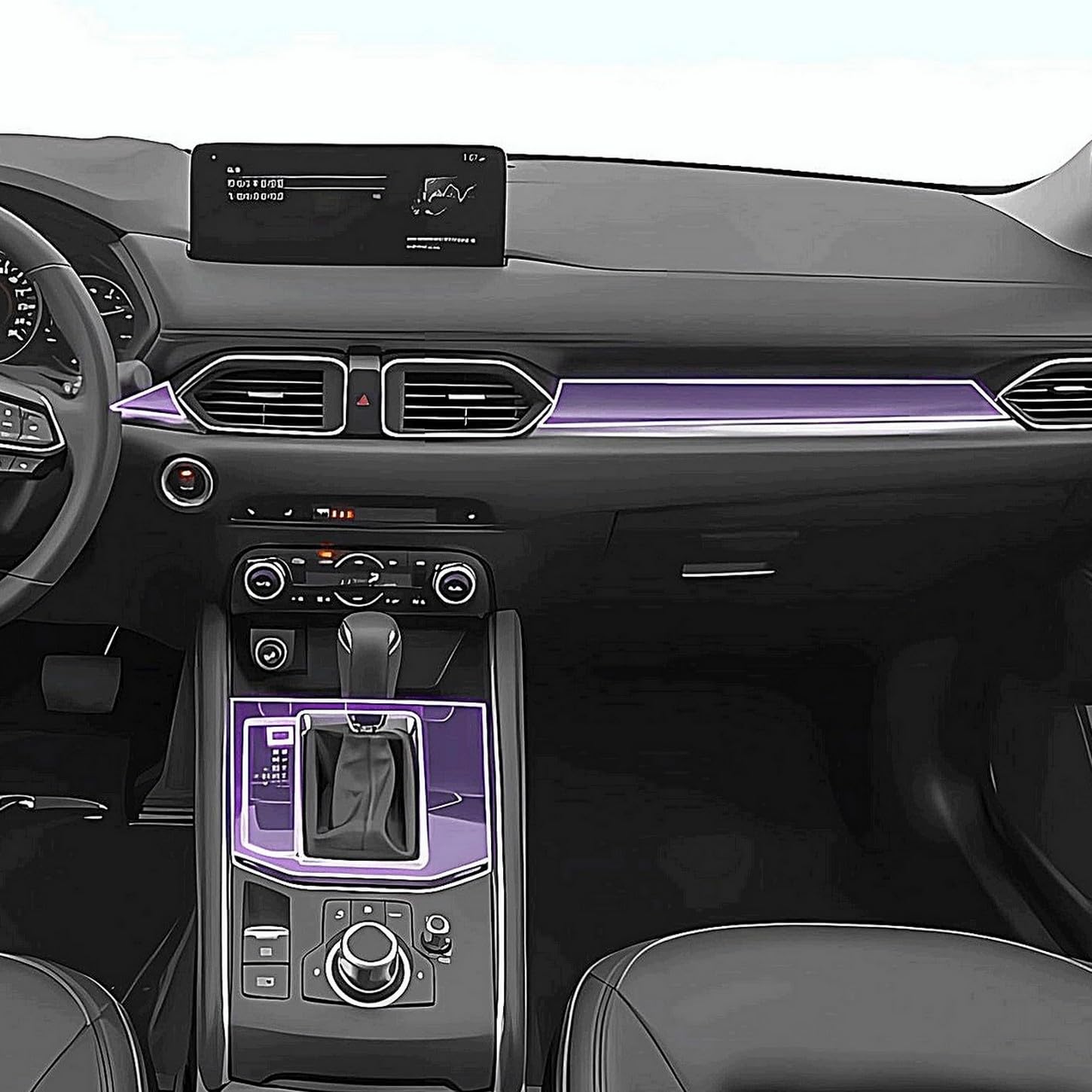 Protector de pantalla LCD TPU Mazda CX-5 soluciona arañazos y huellas en consola central