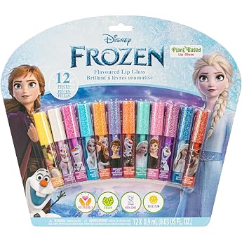Frozen Lip Gloss Vegetable Set of 12 Girls 3+ Gift