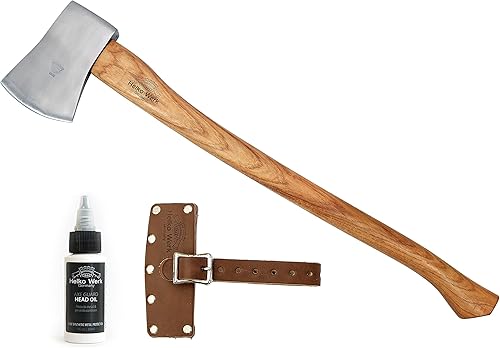 1844 Helko Werk Germany Hacha clásica de competencia de Tasmania - Hacha deportiva de madera fabricada en Alemania, hacha de cortar madera, hacha de