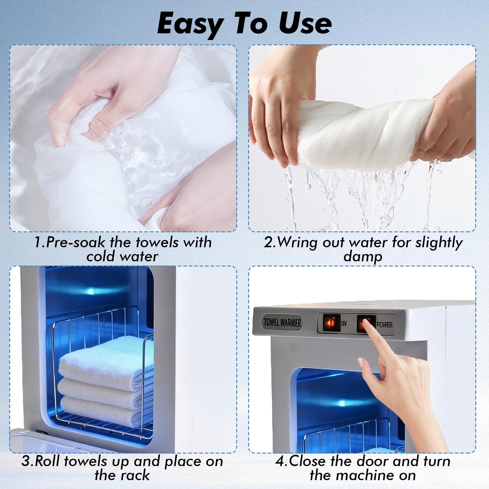 Handtuchwärmer 5L,Elektrischer Handtuchheizschrank mit UV-Licht,Kompressenwärmer Schnelles Aufheizen auf 75°C,Handtuchdampfer für 10-15 Handtücher,Ideal für Spa,Salon & Zuhause