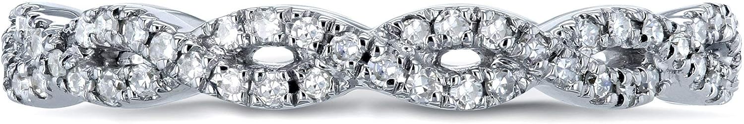 Kobelli Diamond Braided Eternity Wedding Ring 1/3ct TDW in 10k White Gold