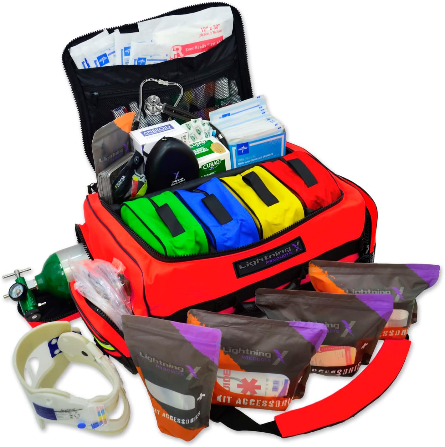 Dixie EMS O2 Duffle Responder Kit with Oxygen D Tank and