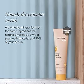 Boka Fluoride Free Toothpaste Nano Hydroxyapatite Toothpaste - Orange Cream Flavor, 1.3 oz 2pk US Manufactured